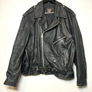 Allstate Leather Vintage Men’s Classic Motorcycle Black Jacket Size 52